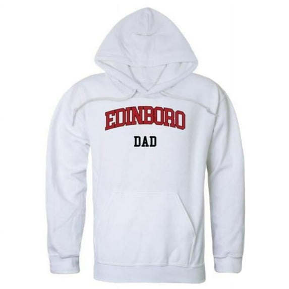W Republic 563-516-WHT-04 Edinboro University Fighting Scots Dad Hoodie, White - Extra Large