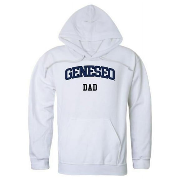 W Republic 563-520-WHT-03 State University of New York at Geneseo Knights Dad Hoodie, White - Large