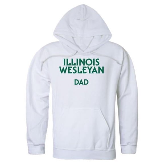W Republic 563-525-WHT-01 Illinois Wesleyan University Titans Dad Hoodie, White - Small