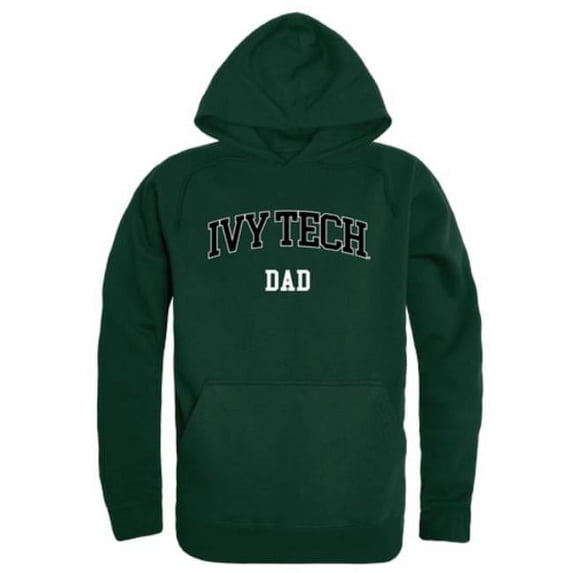 W Republic 563-526-FOR-05 Ivy Tech Community College Dad Hoodie, Forest Green - 2XL