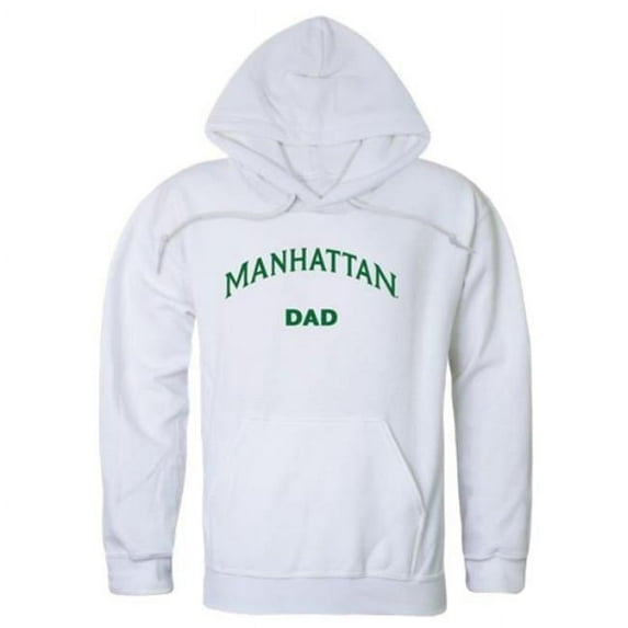 W Republic 563-535-WHT-04 Manhattan College Jaspers Dad Hoodie, White - Extra Large