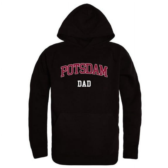 W Republic 563-593-BLK-02 State University of New York Potsdam Bears Dad Hoodie, Black - Medium