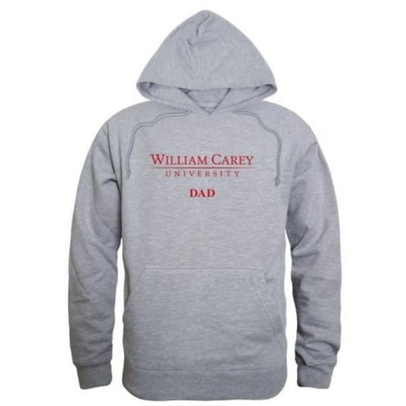 W Republic 563-606-HGY-05 William Carey University Crusaders Dad Hoodie, Heather Grey - 2XL