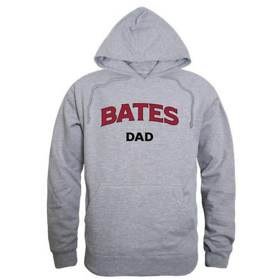 W Republic 563-615-HGY-03 Bates College Bobcats Dad Hoodie, Heather Grey - Large