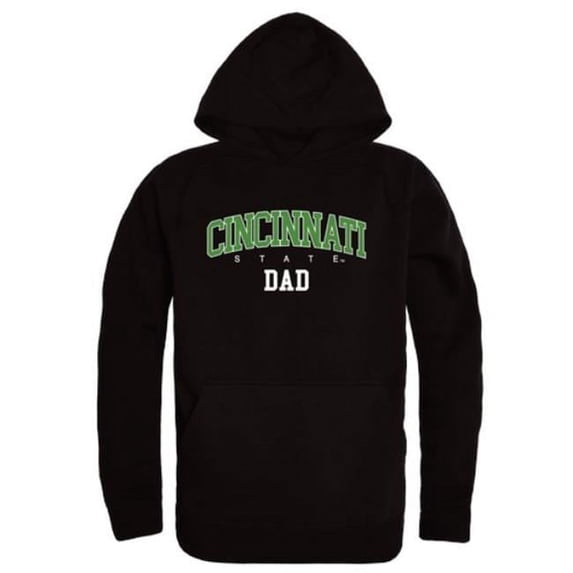 W Republic 563-632-BLK-02 Cincinnati State Technical & Community College Dad Hoodie, Black - Medium
