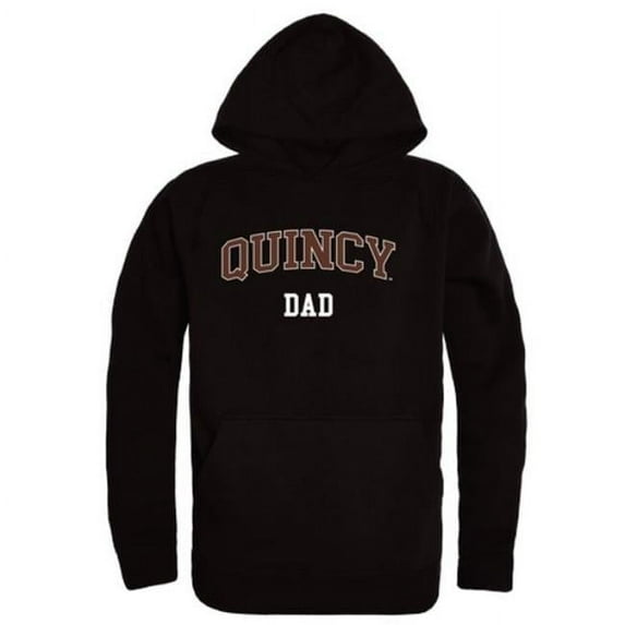 W Republic 563-667-BLK-05 Quincy University Hawks Dad Hoodie, Black - 2XL
