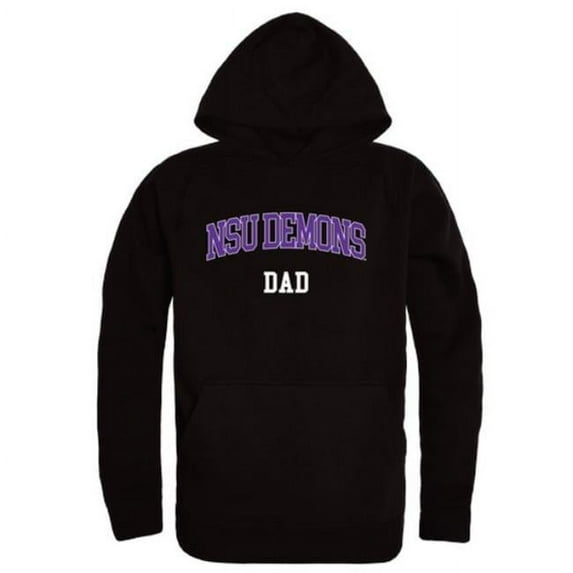 W Republic 563-689-BLK-04 Northwestern State University Demons Dad Hoodie, Black - Extra Large