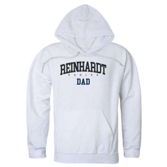 W Republic 563-696-WHT-03 Reinhardt University Eagles Dad Hoodie, White - Large