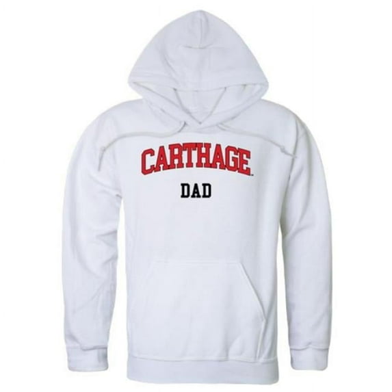 W Republic 563-709-WHT-02 Carthage College Firebirds Dad Hoodie, White - Medium
