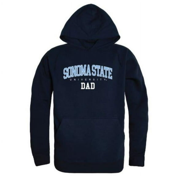 W Republic 563-732-NVY-02 Sonoma State University Seawolves Dad Hoodie, Navy - Medium