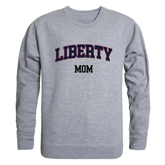 W Republic 564-129-HGY-01 Women Liberty Flames Mom Crewneck Fleece, Heather Grey - Small