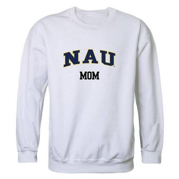 W Republic 564-227-WHT-05 Women Northern Arizona Lumberjacks Mom Crewneck Fleece, White - 2XL