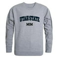 thumbnail image 1 of W Republic 564-250-HGY-03 Women Utah State Aggies Mom Crewneck Fleece, Heather Grey - Large, 1 of 1