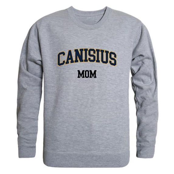 W Republic 564-277-HGY-02 Women Canisius Golden Griffins Mom Crewneck Fleece, Heather Grey - Medium