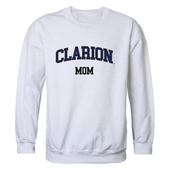 W Republic 564-280-WHT-05 Women Clarion Golden Eagles Mom Crewneck Fleece, White - 2XL