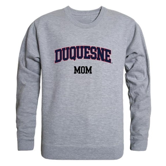 W Republic 564-293-HGY-04 Women Duquesne Dukes Mom Crewneck Fleece, Heather Grey - Extra Large