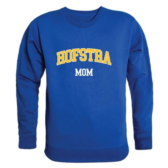 W Republic 564-312-RYL-04 Hofstra University Womens Mom Crewneck T-Shirt, Royal - Extra Large