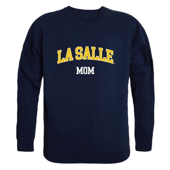 W Republic 564-322-NVY-03 La Salle University Womens Mom Crewneck T-Shirt, Navy - Large