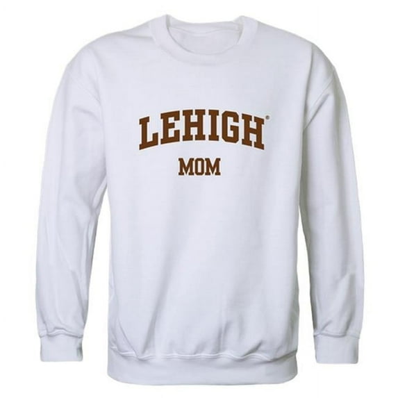 W Republic 564-327-WHT-01 Lehigh University Womens Mom Crewneck T-Shirt, White - Small