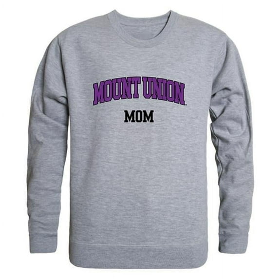 W Republic 564-348-HGY-01 Women Mount Union Raiders Mom Crewneck Fleece, Heather Grey - Small