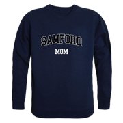 W Republic 564-375-NVY-01 Women Samford University Bulldogs Mom Crewneck Fleece, Navy - Small