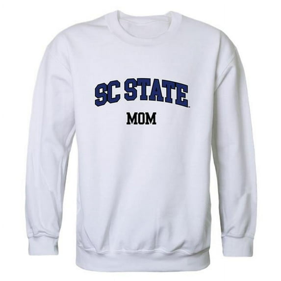 W Republic 564-384-WHT-05 Women South Carolina State University Bulldogs Mom Crewneck Fleece, White - 2XL