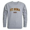 thumbnail image 1 of W Republic 564-386-HGY-01 Women Saint Bonaventure University Bonnies Mom Crewneck Fleece, Heather Grey - Small, 1 of 1