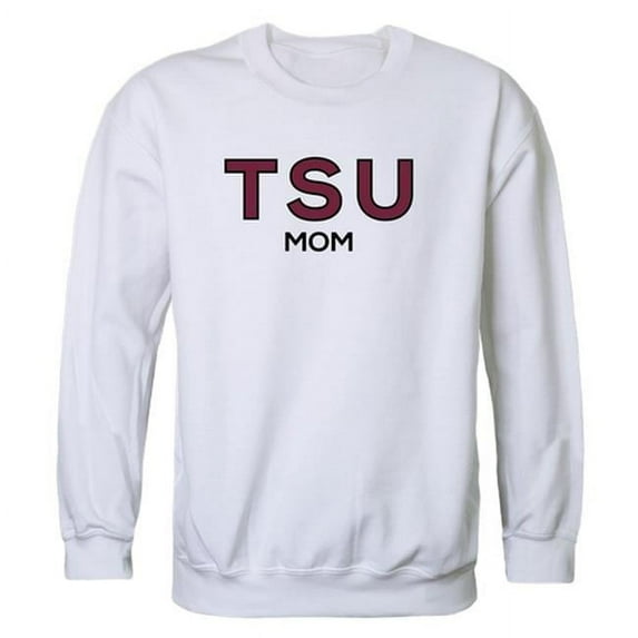 W Republic 564-393-WHT-02 Women Texas Southern Tigers Mom Crewneck Fleece, White - Medium