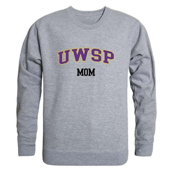W Republic 564-412-HGY-05 Women Wisconsin Stevens Point Pointers Mom Crewneck Fleece, Heather Grey - 2XL