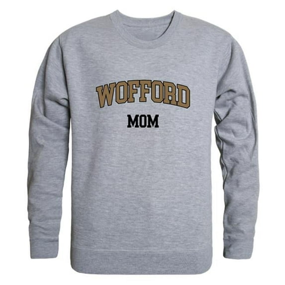 W Republic 564-415-HGY-02 Women Wofford Terriers Mom Crewneck Fleece, Heather Grey - Medium