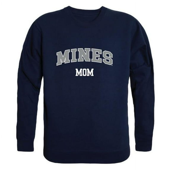 W Republic 564-422-NVY-01 Women Colorado School of Mines Mom Crewneck Fleece, Navy - Small