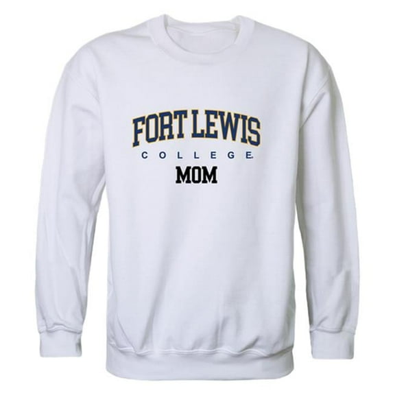 W Republic 564-437-WHT-04 Women Fort Lewis College Mom Crewneck Fleece, White - Extra Large