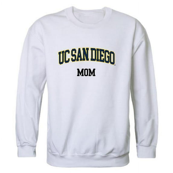 W Republic 564-445-WHT-02 Women University of California San Diego Tritons Mom Crewneck Fleece, White - Medium
