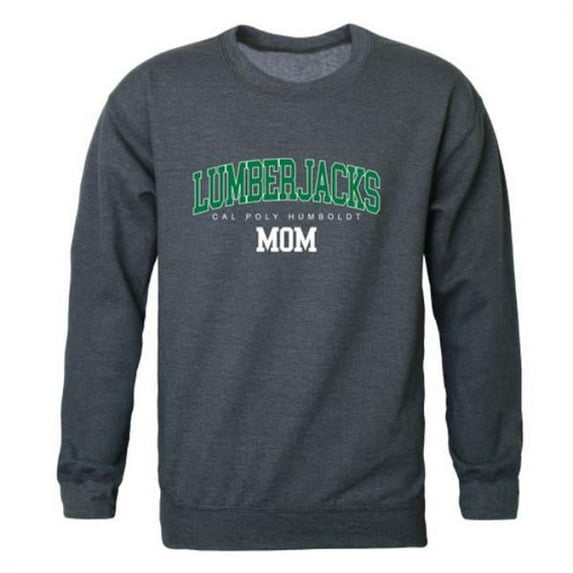W Republic 564-447-HC2-02 Humboldt State University Lumberjacks Mom Crewneck Sweatshirt, Heather Charcoal - Medium