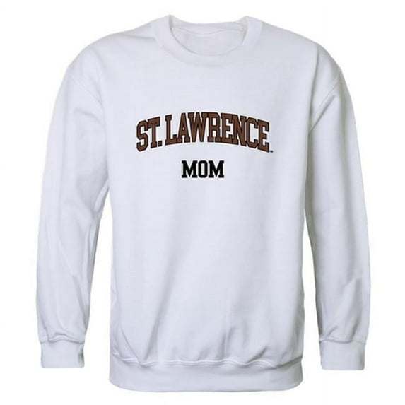 W Republic 564-460-WHT-03 Women St. Lawrence University Mom Crewneck Fleece, White - Large