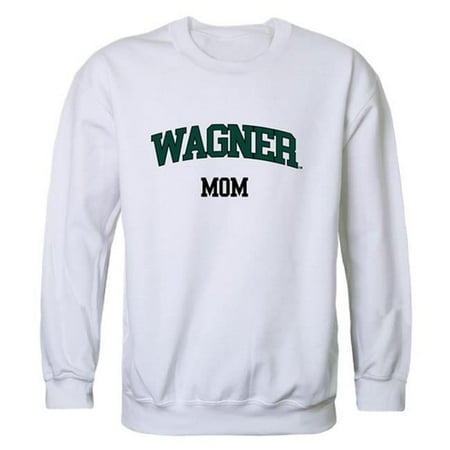 W Republic 564-462-WHT-01 Women Wagner College Mom Crewneck Fleece, White - Small