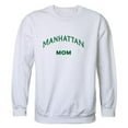 thumbnail image 1 of W Republic 564-535-WHT-03 Manhattan College Jaspers Mom Crewneck Sweatshirt, White - Large, 1 of 1