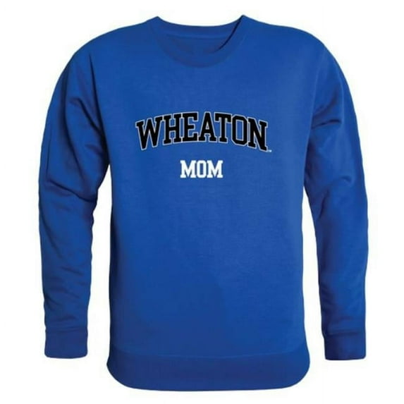 W Republic 564-605-RYL-05 Wheaton College Lyons Mom Crewneck Sweatshirt, Royal - 2XL
