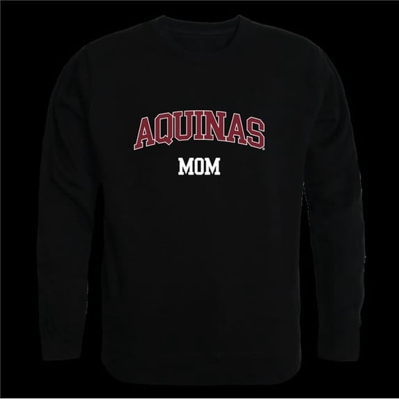 W Republic 564-611-BLK-01 Aquinas College Saints Mom Crewneck Sweatshirt, Black - Small