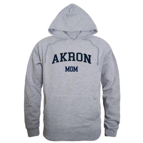 W Republic 565-100-HG2-03 University of Akron Athletics Zips Mom Hoodie, Heather Grey - Large