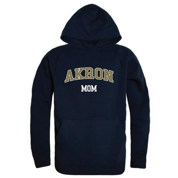 W Republic 565-100-NVY-01 Women Akron Zips Mom Hoodie, Navy - Small