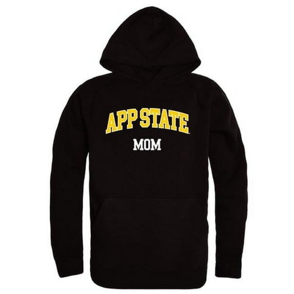 W Republic 565-104-BLK-03 Women Appalachian State Mountaineers Mom Hoodie, Black - Large