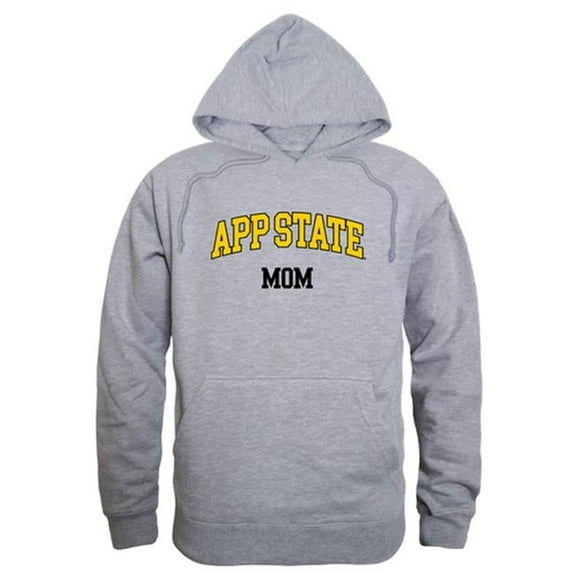 W Republic 565-104-HGY-03 Women Appalachian State Mountaineers Mom Hoodie, Heather Grey - Large