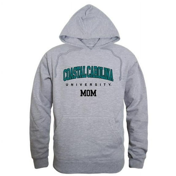 W Republic 565-116-HGY-04 Women Coastal Carolina Chanticleers Mom Hoodie, Heather Grey - Extra Large