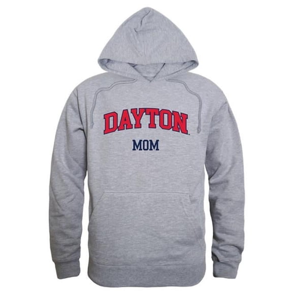 W Republic 565-119-HGY-02 Women Dayton Flyers Mom Hoodie, Heather Grey - Medium