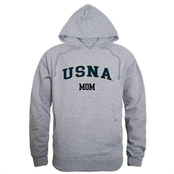 W Republic 565-136-HGY-03 Women United States Naval Academy Mom Hoodie, Heather Grey - Large