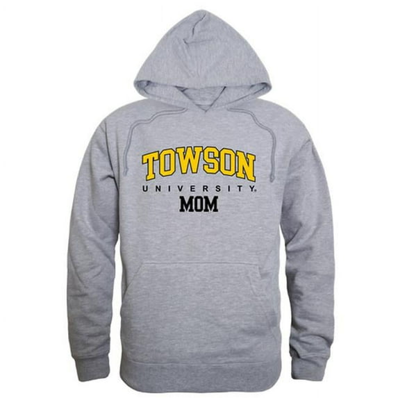 W Republic 565-153-HGY-03 Women Towson Tigers Mom Hoodie, Heather Grey - Large