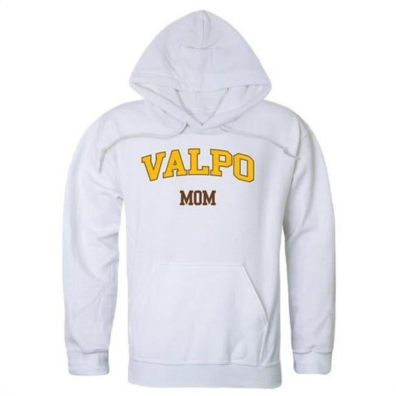 W Republic 565-154-WHT-01 Women Valparaiso Crusaders Mom Hoodie, White - Small