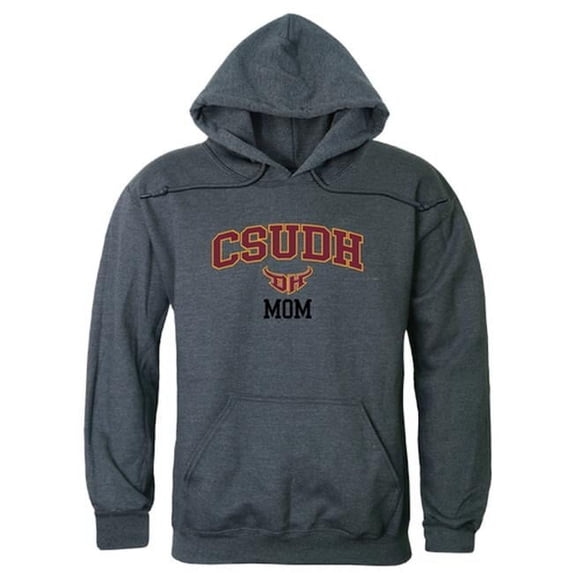 W Republic 565-175-HCH-01 Women Cal State Dominguez Hills Toros Mom Hoodie, Heather Charcoal - Small