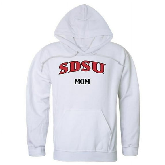 W Republic 565-177-WHT-05 Women San Diego State Aztecs Mom Hoodie, White - 2XL